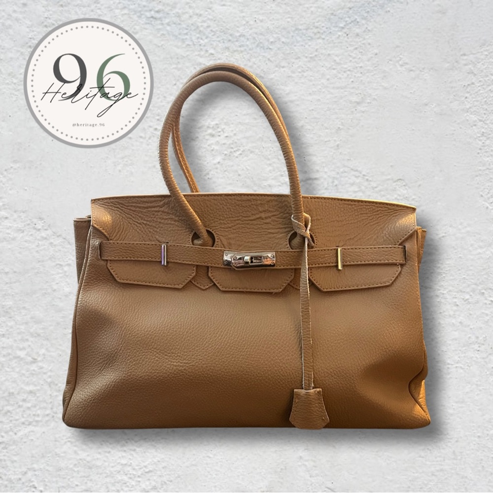 Nude Italian Leather Bag
